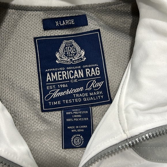 BN American Rag White Gray Full Zip Performance Jacket XL - Picture 4 of 5